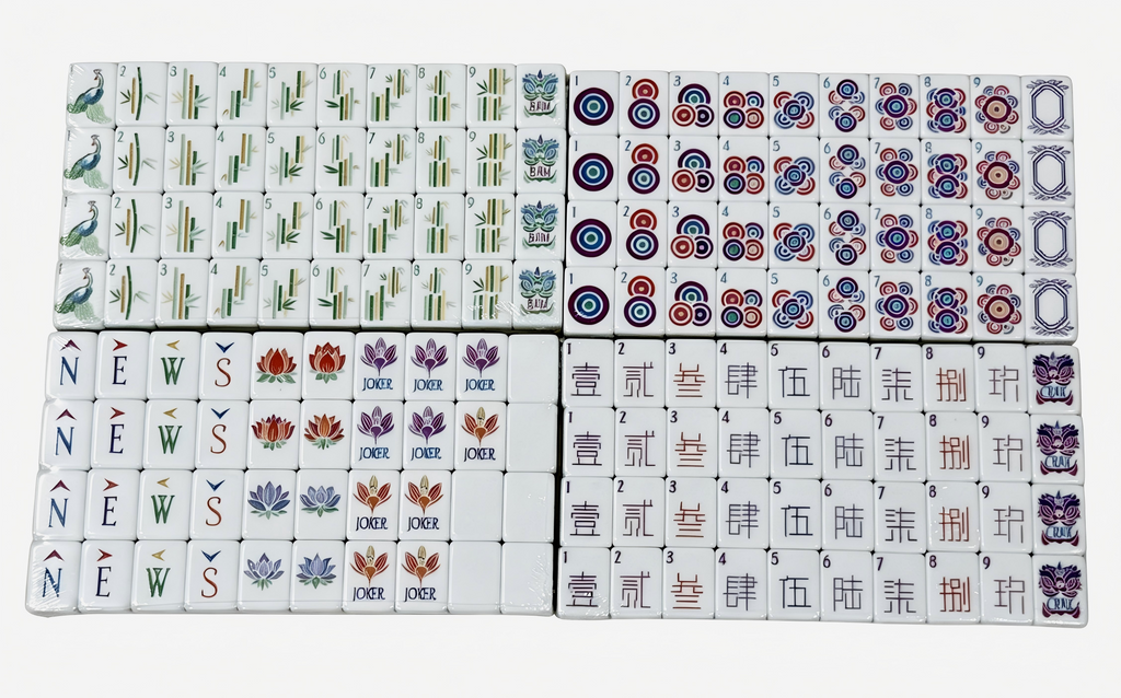 Vanilla Bean Collection - 166 American Mahjong Tiles including 8 Jokers and 4 Spares
