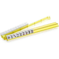 Yellow Acrylic Mahjong Rack with Integrated Pusher - All-in-One American Mahjong Tile Holder
