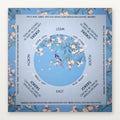 Light blue American Mahjong Mat by USA Mahjong Co., 800mm size with non-slip 3mm rubber, part of Serene Collection.