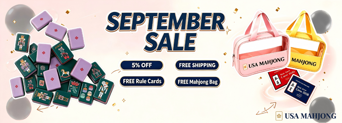 September Mega Sale — Holiday Nutcracker & Halloween Mahjong Sets, free bag and rule cards included